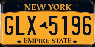 NY license plate GLX5196