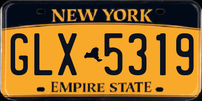 NY license plate GLX5319