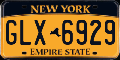 NY license plate GLX6929