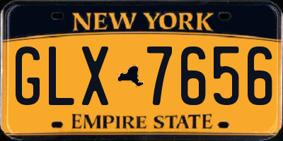NY license plate GLX7656