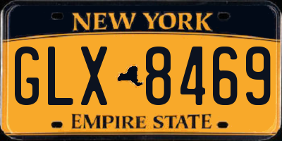 NY license plate GLX8469