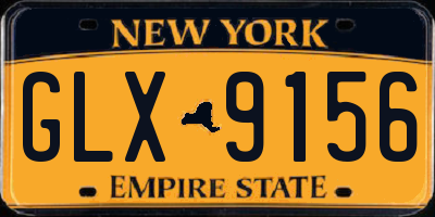 NY license plate GLX9156