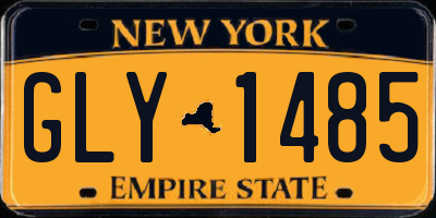 NY license plate GLY1485