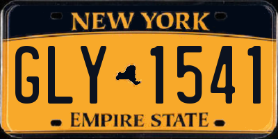NY license plate GLY1541
