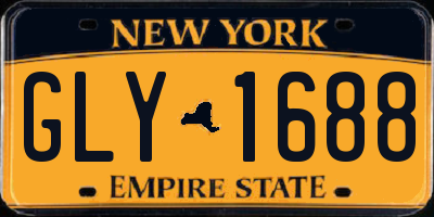NY license plate GLY1688