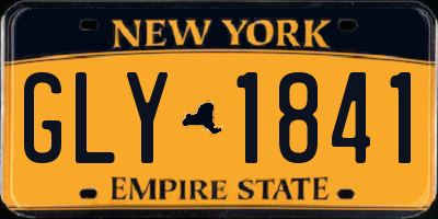 NY license plate GLY1841