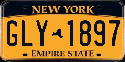 NY license plate GLY1897