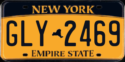 NY license plate GLY2469