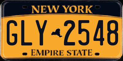 NY license plate GLY2548