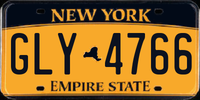 NY license plate GLY4766