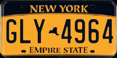 NY license plate GLY4964
