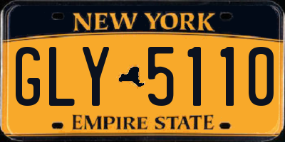 NY license plate GLY5110