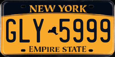 NY license plate GLY5999
