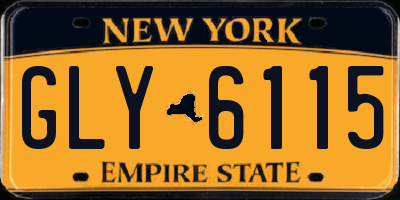 NY license plate GLY6115