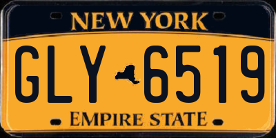 NY license plate GLY6519