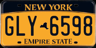 NY license plate GLY6598