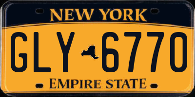 NY license plate GLY6770