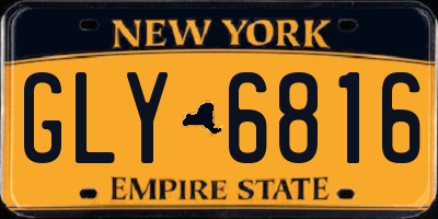 NY license plate GLY6816