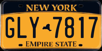 NY license plate GLY7817
