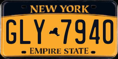 NY license plate GLY7940