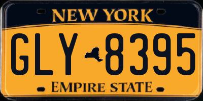 NY license plate GLY8395