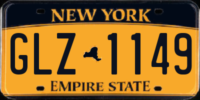 NY license plate GLZ1149