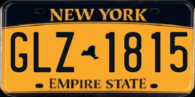 NY license plate GLZ1815
