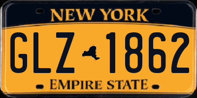 NY license plate GLZ1862