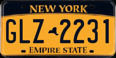 NY license plate GLZ2231