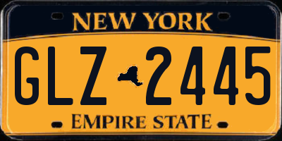 NY license plate GLZ2445