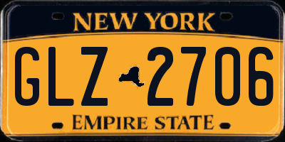 NY license plate GLZ2706
