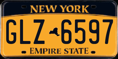 NY license plate GLZ6597