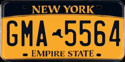 NY license plate GMA5564