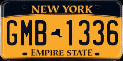 NY license plate GMB1336