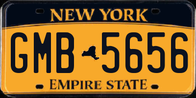 NY license plate GMB5656