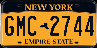 NY license plate GMC2744