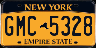 NY license plate GMC5328