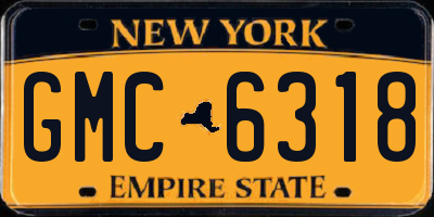 NY license plate GMC6318