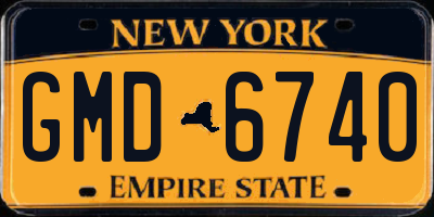 NY license plate GMD6740