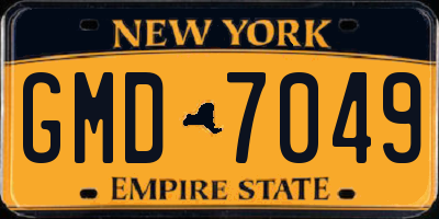 NY license plate GMD7049