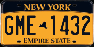 NY license plate GME1432