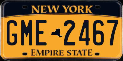 NY license plate GME2467