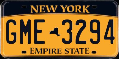 NY license plate GME3294