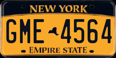 NY license plate GME4564