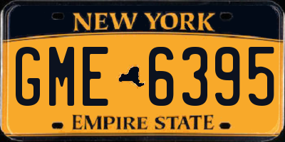 NY license plate GME6395