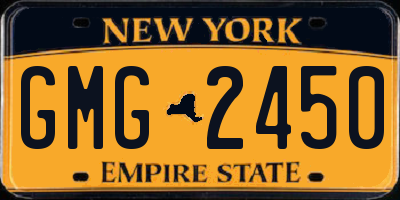 NY license plate GMG2450