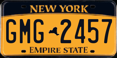 NY license plate GMG2457