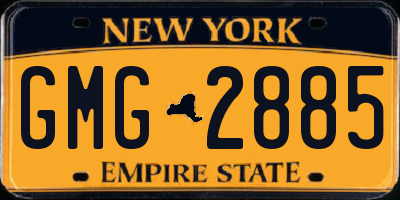 NY license plate GMG2885