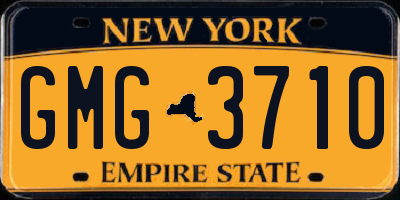NY license plate GMG3710