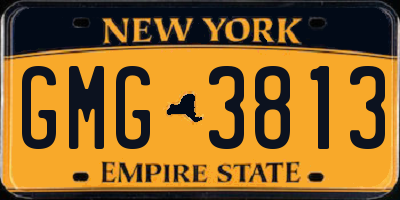NY license plate GMG3813